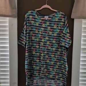 LuLaRoe Floral and Polka Dot Top - Multicolor